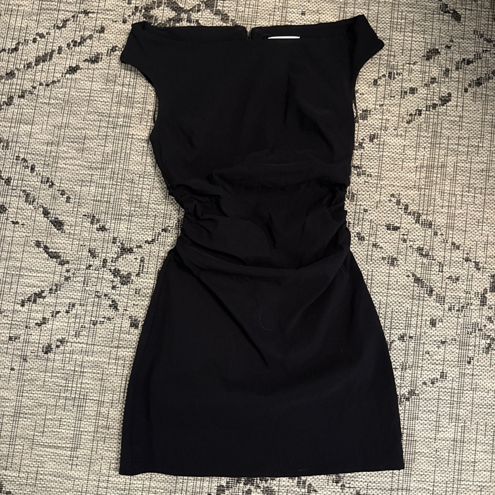 Bershka Black Off-Shoulder Mini Dress